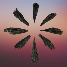 Black Kyanite Fan