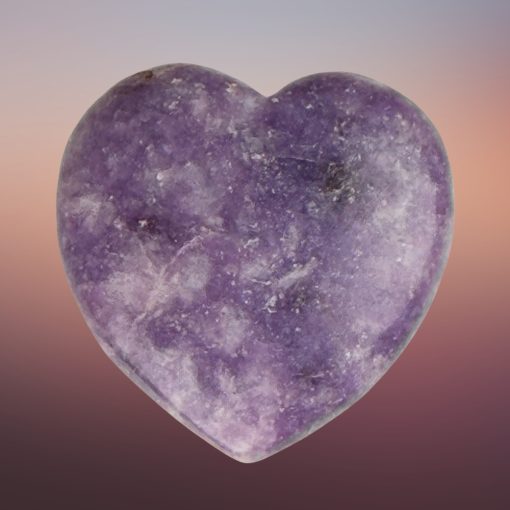 Lepidolite Heart