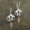 Entia Citrine Ruby Earrings