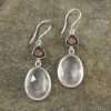 Entia Himalayan Quartz Watermelon Tourmaline Earrings