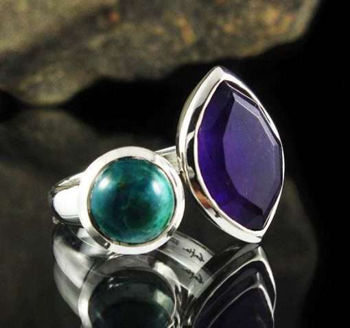 Amethyst Chrysocolla Ring