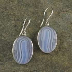 Blue Lace Agate Earrings