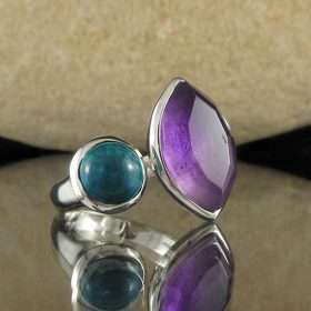 Amethyst Chrysocolla Ring