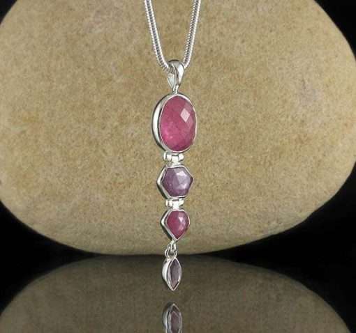 Ruby Sapphire Amethyst Pendant