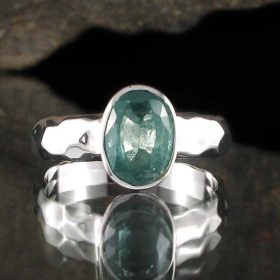 Emerald Kyanite Ring