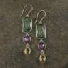 Green Kyanite Pink Sapphire Citrine Earrings 7