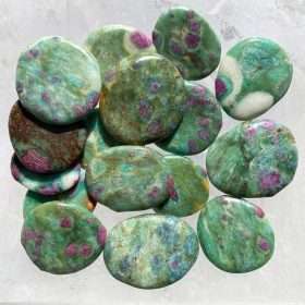 Ruby Fuschite Small Flat Stones