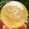 Golden Optical Calcite Sphere