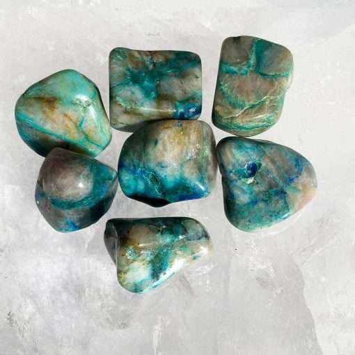 Dioptase Quartz Tumbled Stone